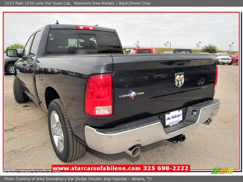 Maximum Steel Metallic / Black/Diesel Gray 2013 Ram 1500 Lone Star Quad Cab