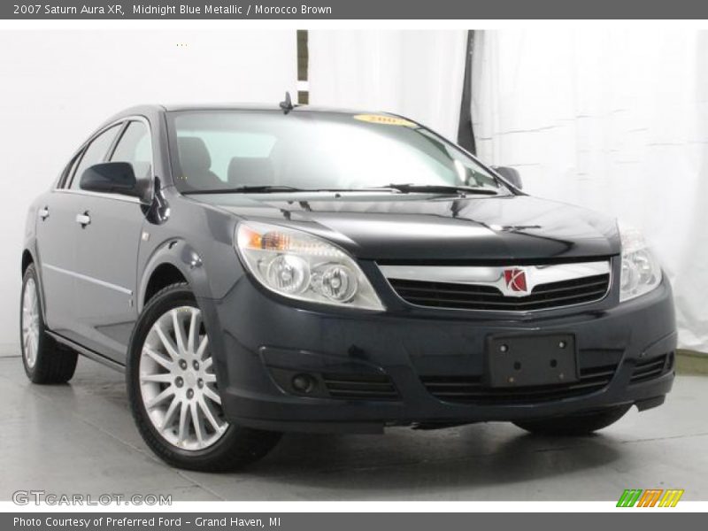 Midnight Blue Metallic / Morocco Brown 2007 Saturn Aura XR