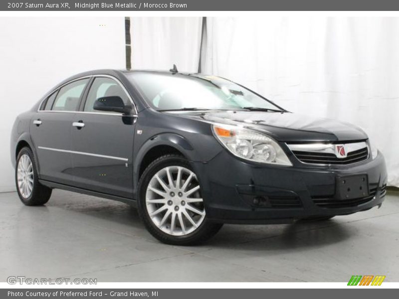Midnight Blue Metallic / Morocco Brown 2007 Saturn Aura XR