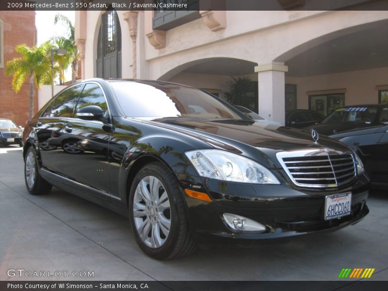 Black / Savanna/Cashmere 2009 Mercedes-Benz S 550 Sedan