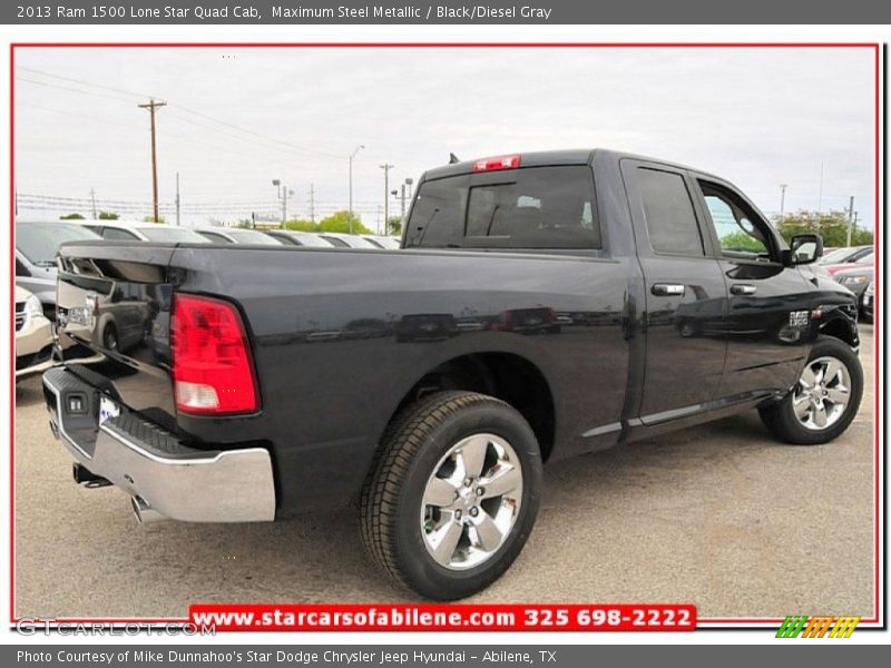 Maximum Steel Metallic / Black/Diesel Gray 2013 Ram 1500 Lone Star Quad Cab