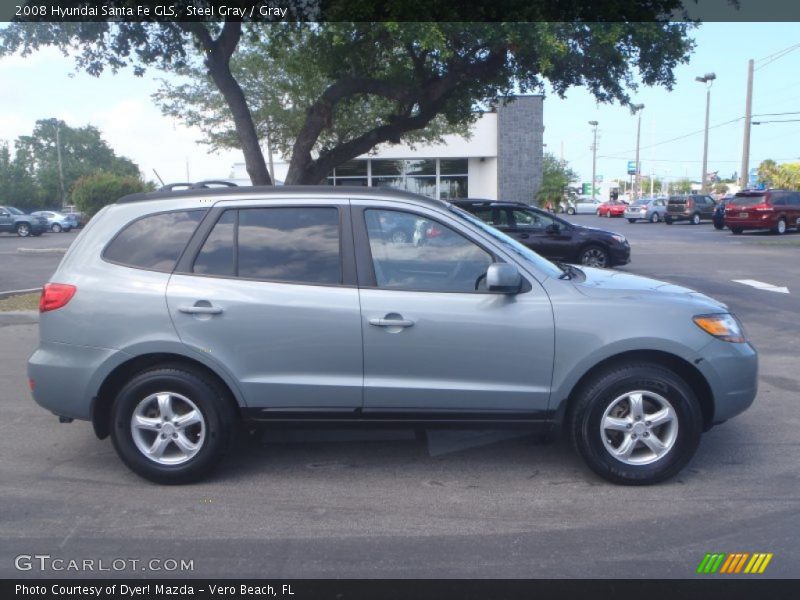 Steel Gray / Gray 2008 Hyundai Santa Fe GLS