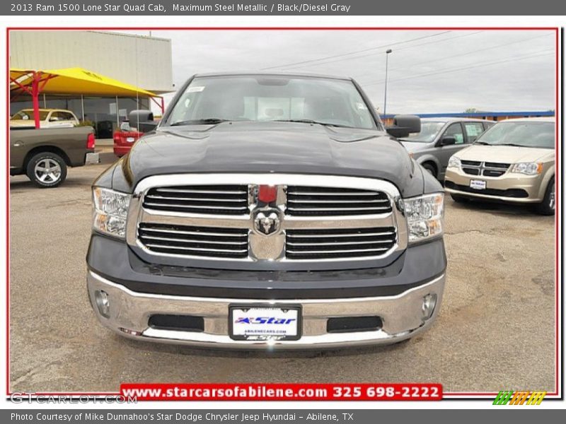 Maximum Steel Metallic / Black/Diesel Gray 2013 Ram 1500 Lone Star Quad Cab