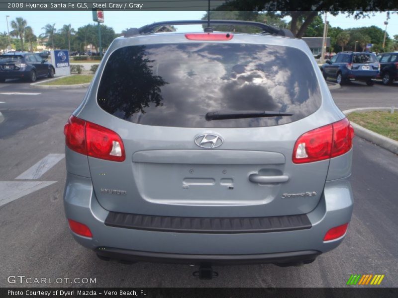 Steel Gray / Gray 2008 Hyundai Santa Fe GLS