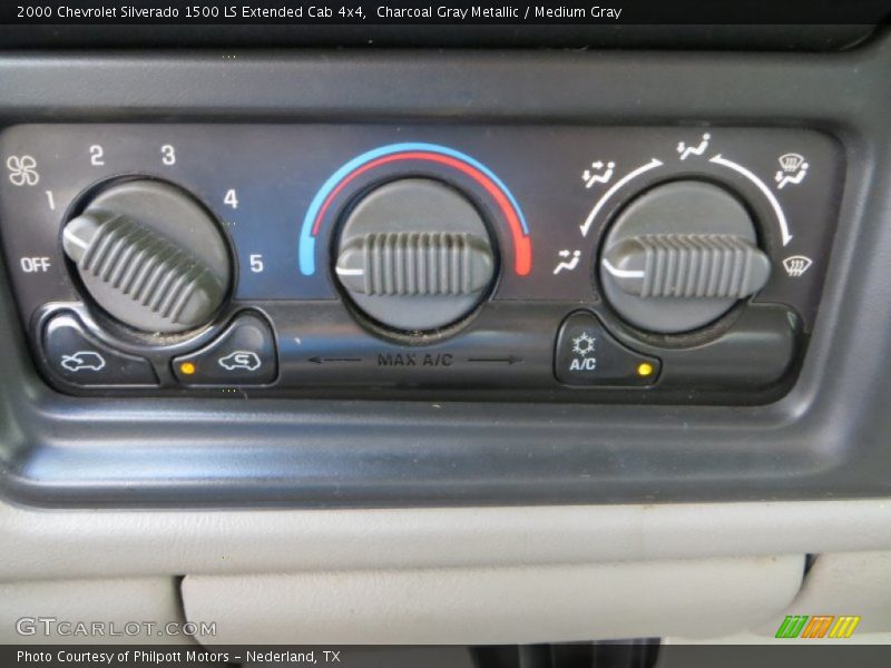 Charcoal Gray Metallic / Medium Gray 2000 Chevrolet Silverado 1500 LS Extended Cab 4x4