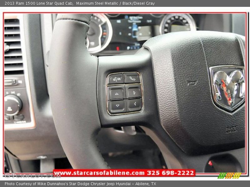 Maximum Steel Metallic / Black/Diesel Gray 2013 Ram 1500 Lone Star Quad Cab
