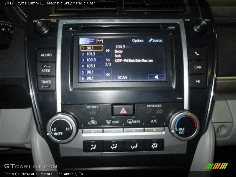 Magnetic Gray Metallic / Ash 2012 Toyota Camry LE