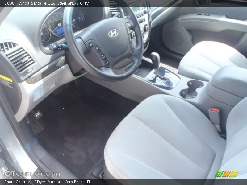 Steel Gray / Gray 2008 Hyundai Santa Fe GLS