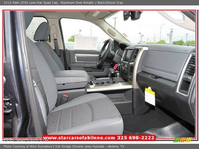 Maximum Steel Metallic / Black/Diesel Gray 2013 Ram 1500 Lone Star Quad Cab