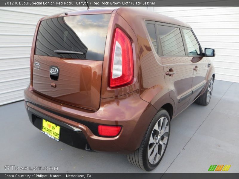 Canyon / Red Rock Brown Cloth/Black Leather 2012 Kia Soul Special Edition Red Rock