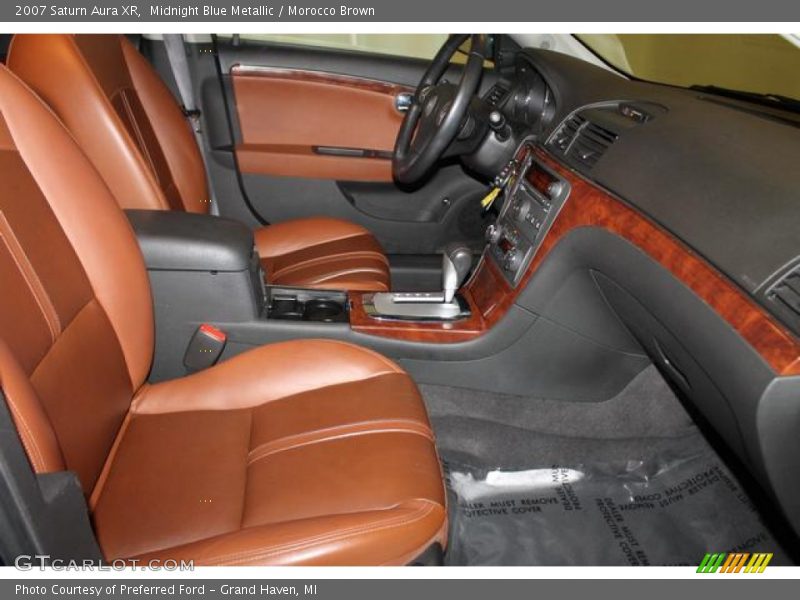 Midnight Blue Metallic / Morocco Brown 2007 Saturn Aura XR