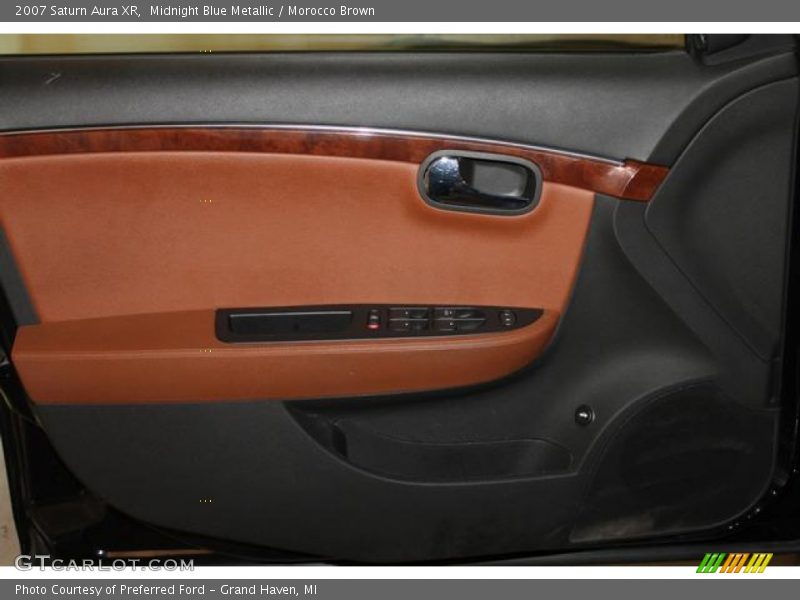 Midnight Blue Metallic / Morocco Brown 2007 Saturn Aura XR