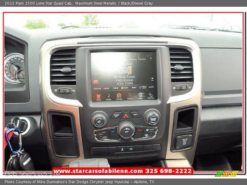 Maximum Steel Metallic / Black/Diesel Gray 2013 Ram 1500 Lone Star Quad Cab
