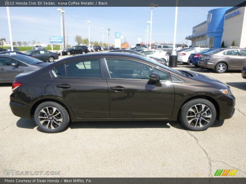 Kona Coffee Metallic / Black 2013 Honda Civic EX Sedan