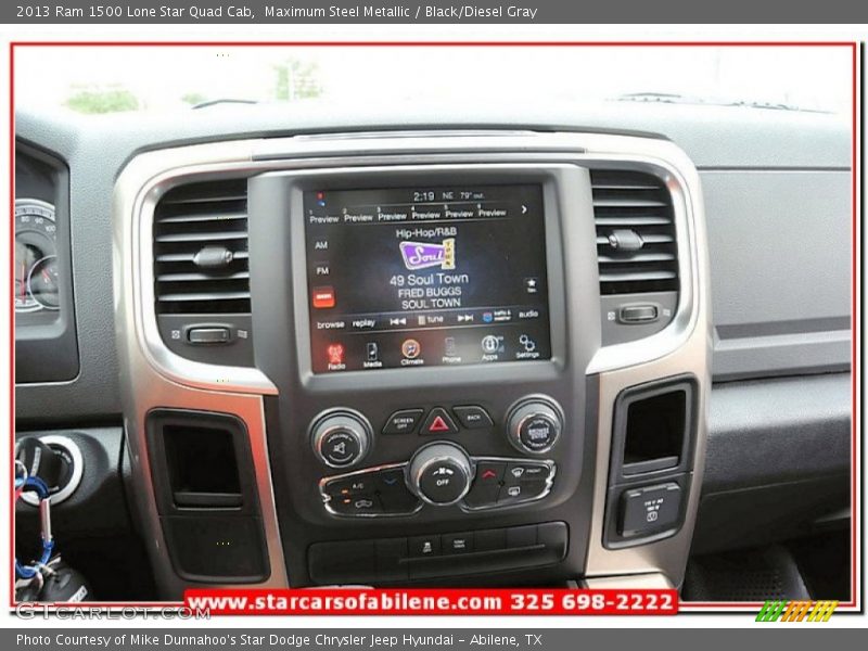Maximum Steel Metallic / Black/Diesel Gray 2013 Ram 1500 Lone Star Quad Cab