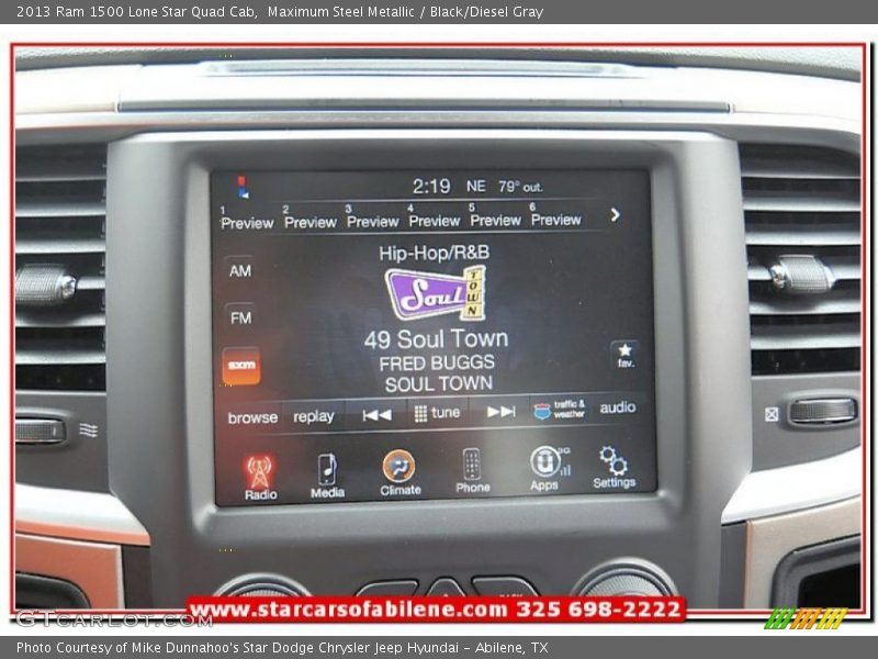 Maximum Steel Metallic / Black/Diesel Gray 2013 Ram 1500 Lone Star Quad Cab