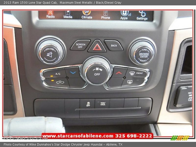 Maximum Steel Metallic / Black/Diesel Gray 2013 Ram 1500 Lone Star Quad Cab