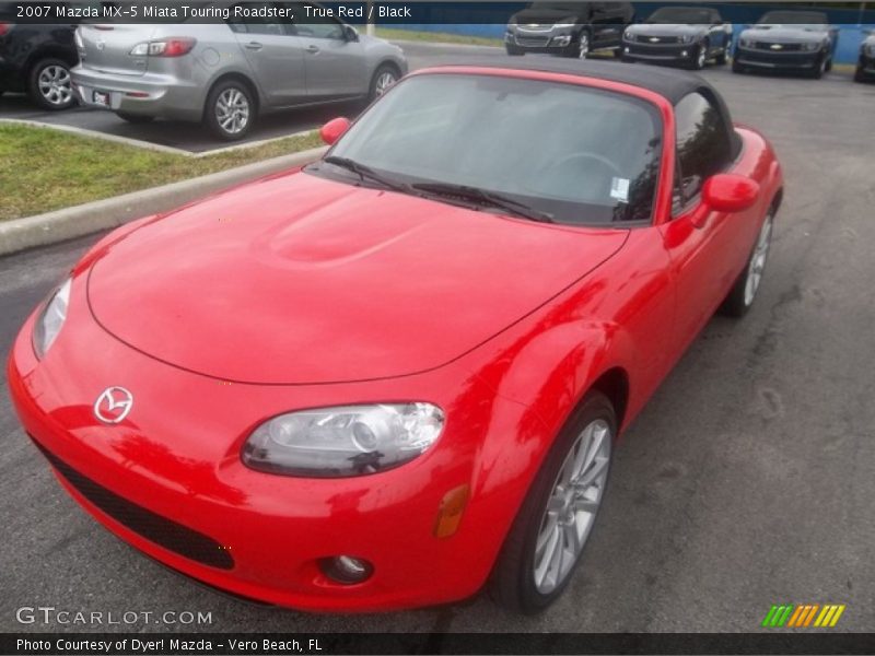 True Red / Black 2007 Mazda MX-5 Miata Touring Roadster