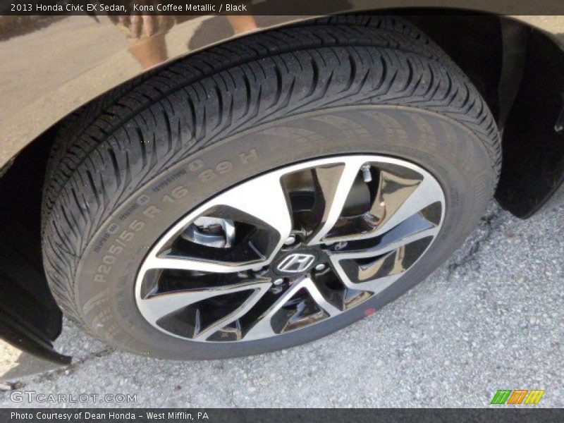 Kona Coffee Metallic / Black 2013 Honda Civic EX Sedan