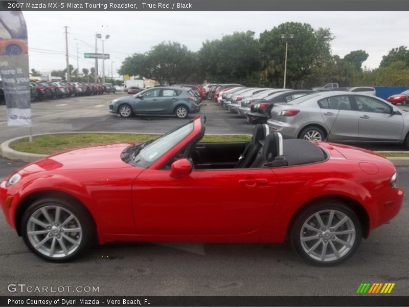 True Red / Black 2007 Mazda MX-5 Miata Touring Roadster