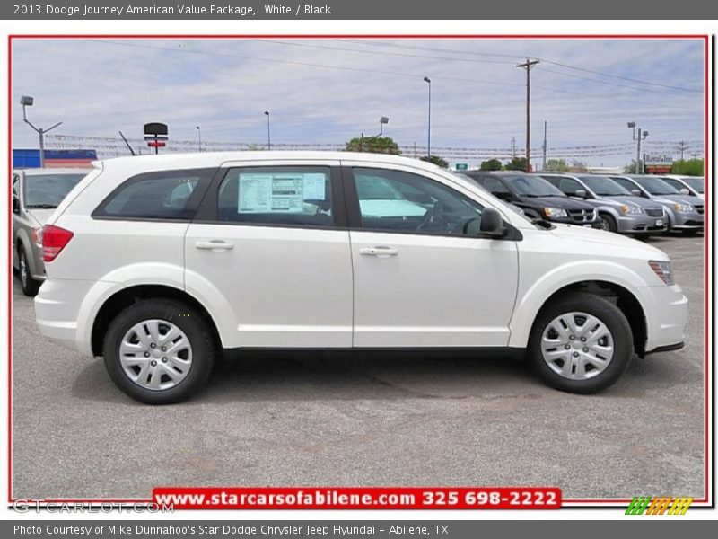 White / Black 2013 Dodge Journey American Value Package