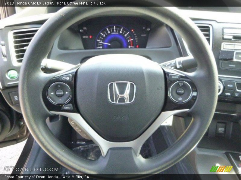 Kona Coffee Metallic / Black 2013 Honda Civic EX Sedan