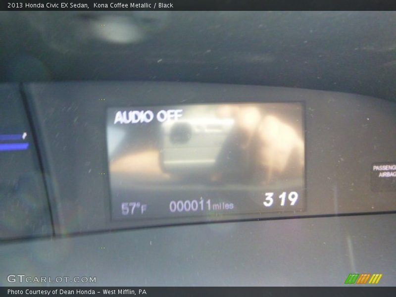 Kona Coffee Metallic / Black 2013 Honda Civic EX Sedan