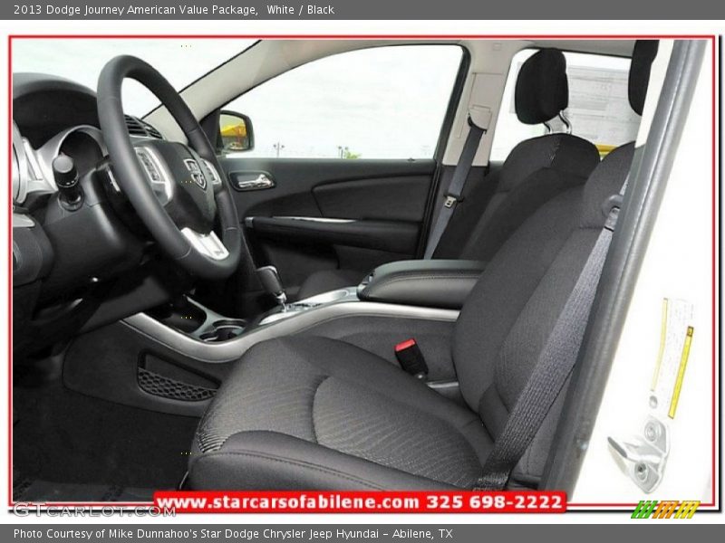 White / Black 2013 Dodge Journey American Value Package
