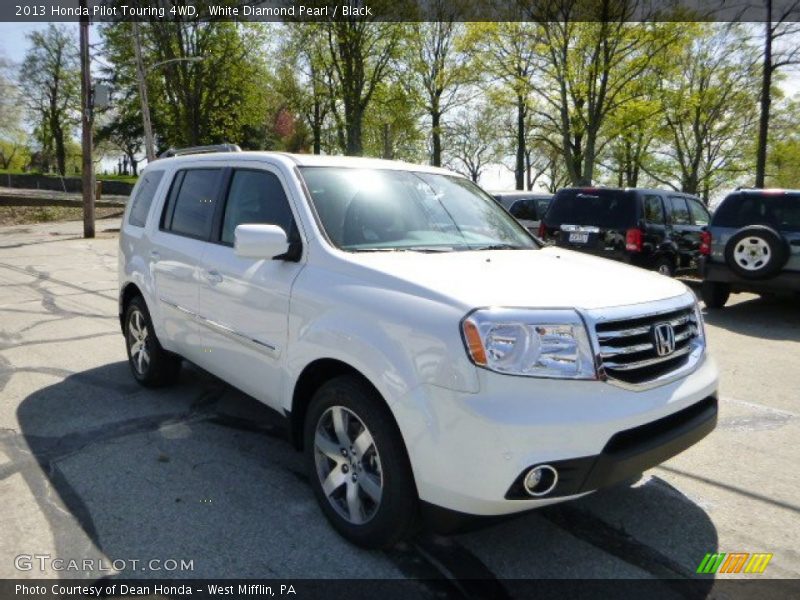 White Diamond Pearl / Black 2013 Honda Pilot Touring 4WD