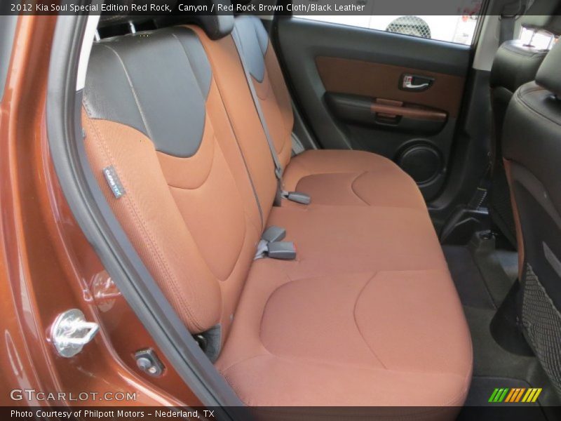 Rear Seat of 2012 Soul Special Edition Red Rock