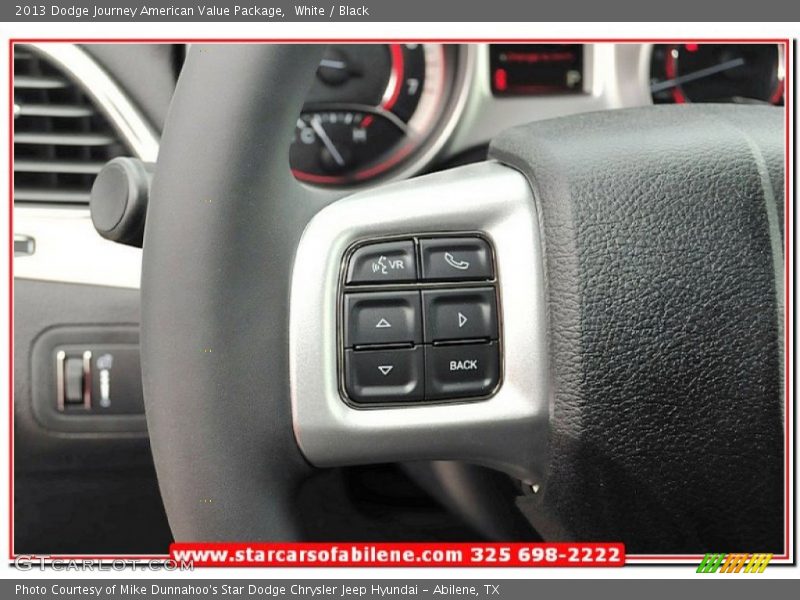 White / Black 2013 Dodge Journey American Value Package