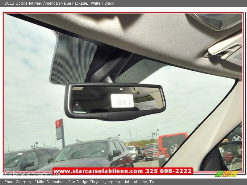 White / Black 2013 Dodge Journey American Value Package