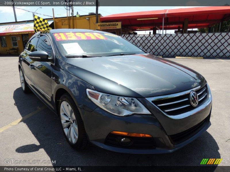 Iron Grey Metallic / Black 2009 Volkswagen CC Sport