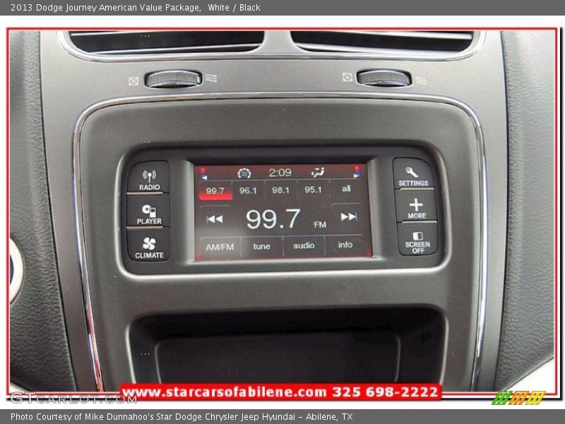White / Black 2013 Dodge Journey American Value Package