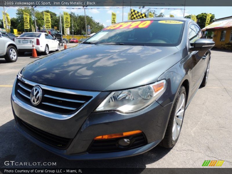 Iron Grey Metallic / Black 2009 Volkswagen CC Sport