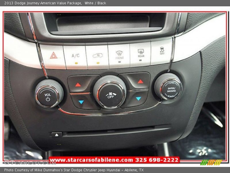 White / Black 2013 Dodge Journey American Value Package