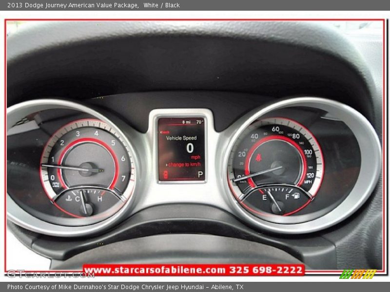 White / Black 2013 Dodge Journey American Value Package