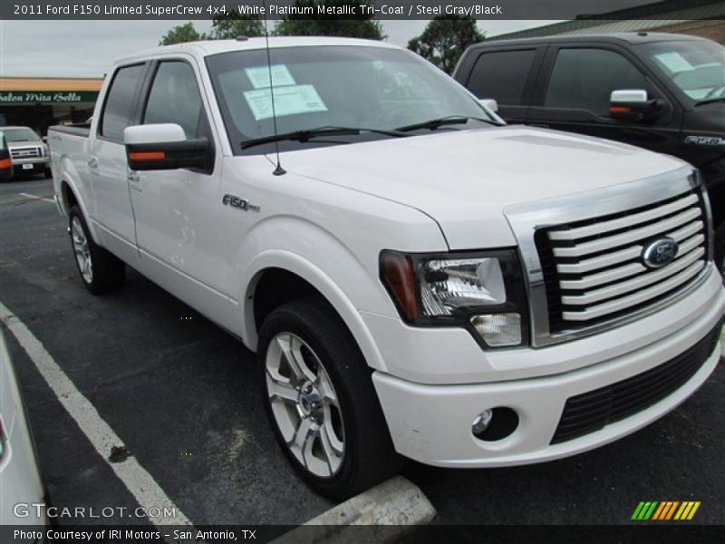 White Platinum Metallic Tri-Coat / Steel Gray/Black 2011 Ford F150 Limited SuperCrew 4x4