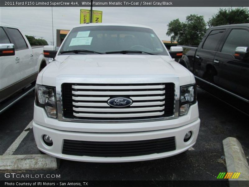 White Platinum Metallic Tri-Coat / Steel Gray/Black 2011 Ford F150 Limited SuperCrew 4x4