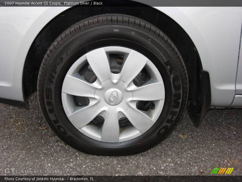 Platinum Silver / Black 2007 Hyundai Accent GS Coupe