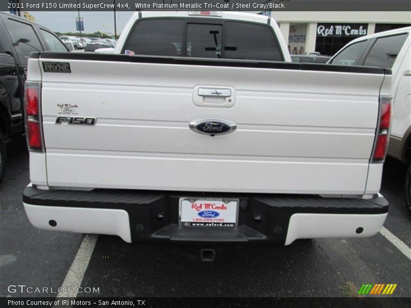 White Platinum Metallic Tri-Coat / Steel Gray/Black 2011 Ford F150 Limited SuperCrew 4x4