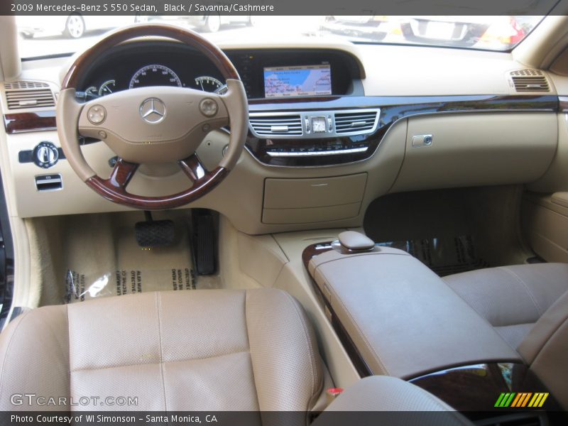 Black / Savanna/Cashmere 2009 Mercedes-Benz S 550 Sedan