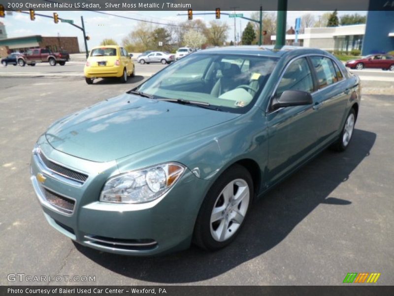 Silver Moss Metallic / Titanium 2009 Chevrolet Malibu LS Sedan