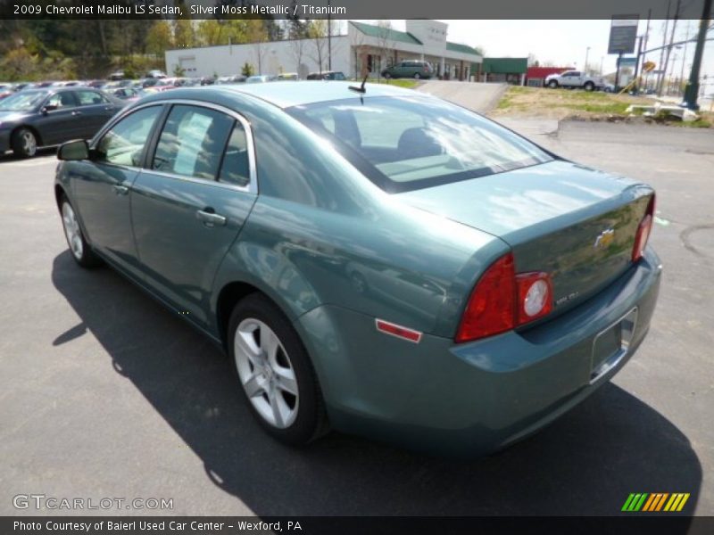 Silver Moss Metallic / Titanium 2009 Chevrolet Malibu LS Sedan