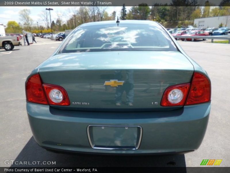 Silver Moss Metallic / Titanium 2009 Chevrolet Malibu LS Sedan