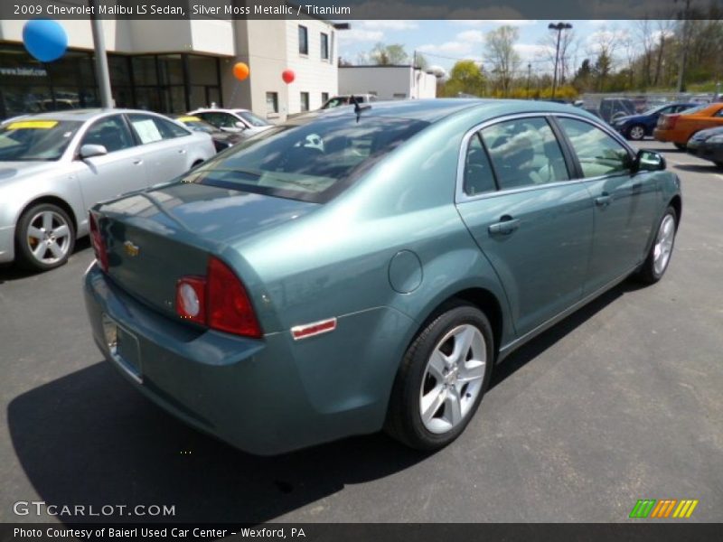 Silver Moss Metallic / Titanium 2009 Chevrolet Malibu LS Sedan
