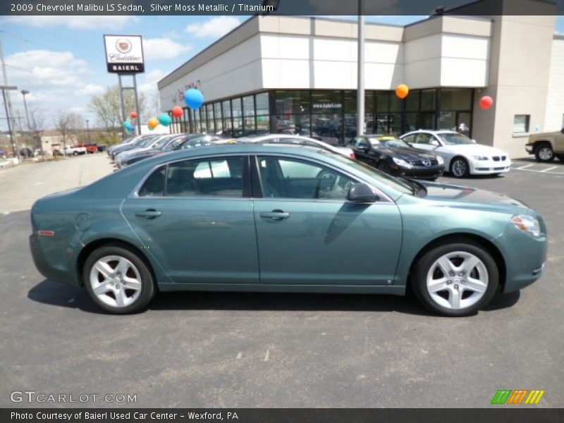 Silver Moss Metallic / Titanium 2009 Chevrolet Malibu LS Sedan