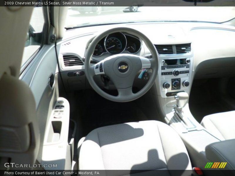 Silver Moss Metallic / Titanium 2009 Chevrolet Malibu LS Sedan