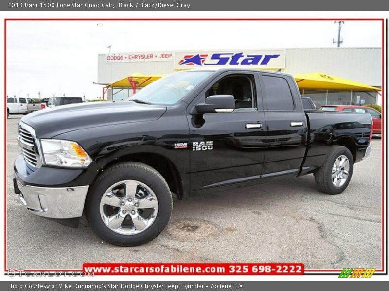 Black / Black/Diesel Gray 2013 Ram 1500 Lone Star Quad Cab