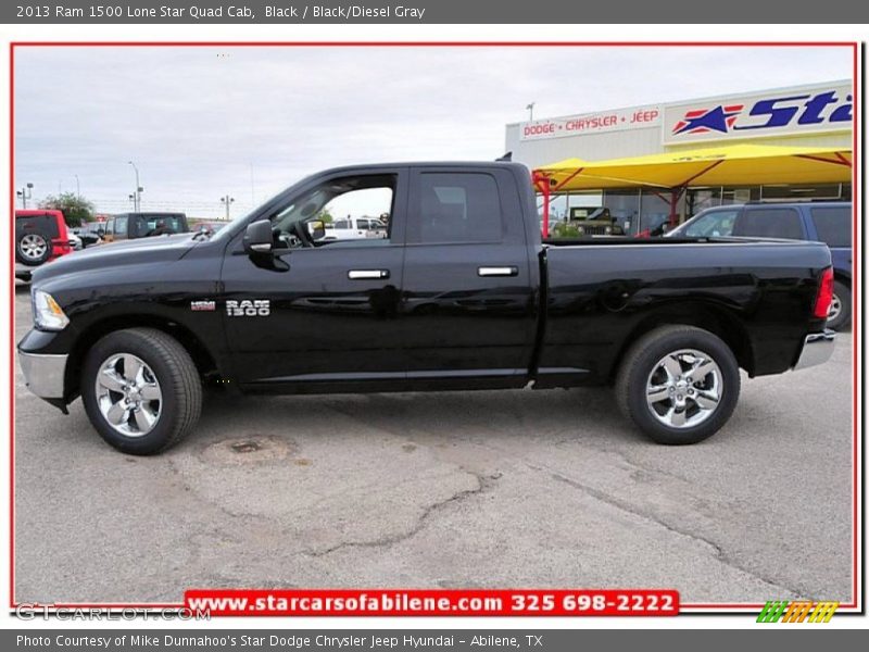 Black / Black/Diesel Gray 2013 Ram 1500 Lone Star Quad Cab